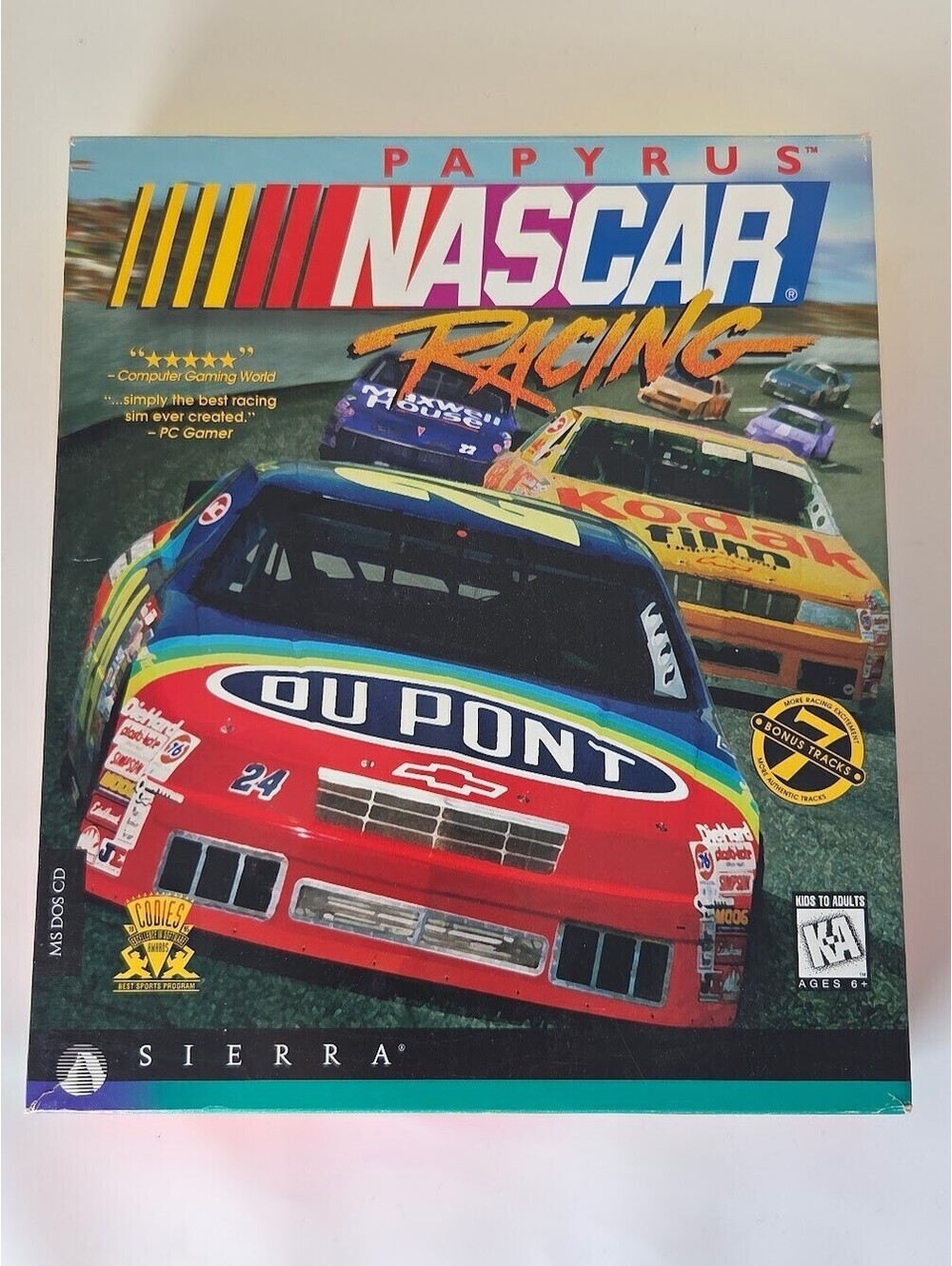 Papyrus NASCAR Racing Big Box PC CD‑ROM Game Sierra Win Floppy Disk